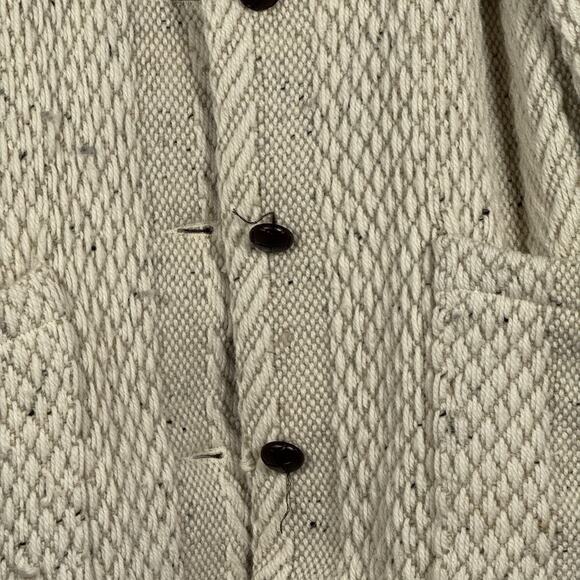 Branigan Weavers Ireland Wool Coat Aran Knit Cardigan Jacket Cream XL - Picture 3 of 11